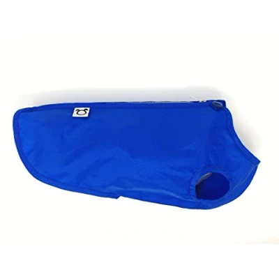 Image of Doggie Coats Dachshund Step In Waterproof Lightweight Unlined Dog Coat Blue (14 inch)