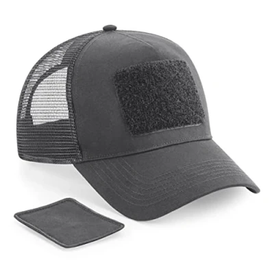 Image of Beechfield B641 Removable Patch Snapback Trucker Graphite Grey