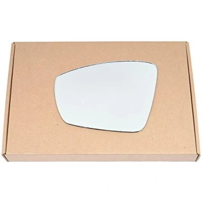 Image of Less4spares Wing Mirror Glass Left Compatible with VW Polo 2009 2017 STICK ON Passenger Near Side Convex