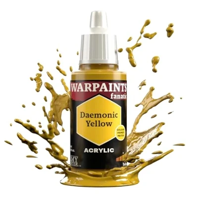 Image of The Army Painter Yellows &amp; Oranges Warpaints Fanatic 18ml Acrylic Paints (Daemonic Yellow)