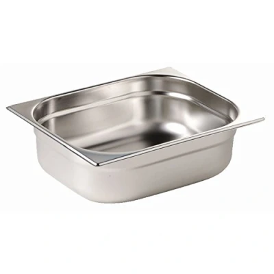 Image of Vogue K810 Stainless Steel 2/3 Gastronorm Pan, 40 mm Height, 3.5 L Capacity