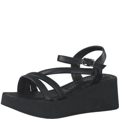 Image of MARCO TOZZI Women&#039;s 2 28009 42 Heeled Sandal, Black, 5