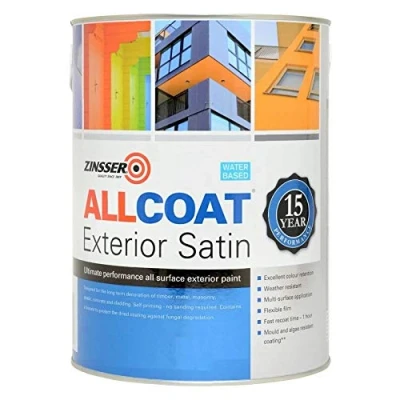 Image of Zinsser Allcoat Exterior WB (Satin Finish) Ready Mixed Colours 1 litre Anthracite Grey (Ral 7016)