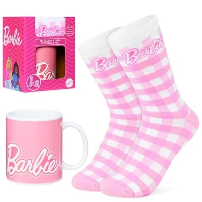 Image of Barbie Mug and Socks Gift Set for Women, Calf Ceramic Women&#039;s Gifts