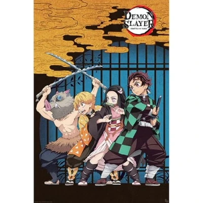 Image of ABYSTYLE Demon Slayer Group 61 x 91.5cm Maxi Poster