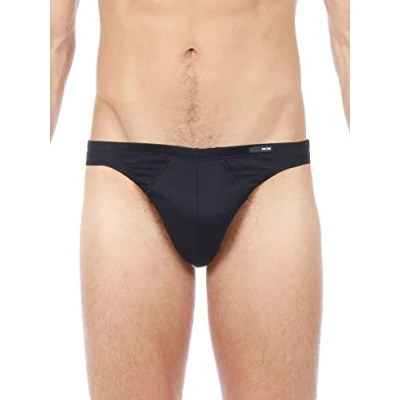 Image of HOM, Mens, Premium Cotton Micro Briefs, Navy Blue, S