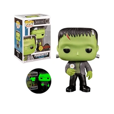 Image of Funko Universal Monsters Frankenstein with Flower Glows Pop Vinyl Figure No. 607, Green