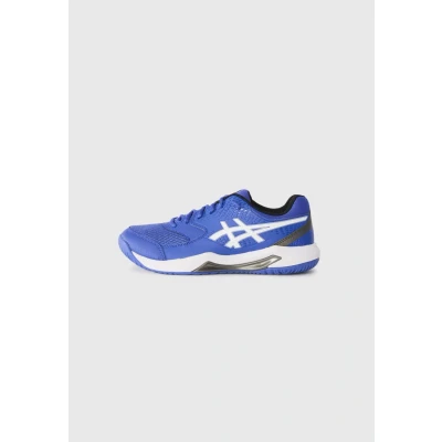 Image of Asics GEL Dedicate 8 Multicourt tennis shoes, Men&#039;s, Size: 8.5, Dark blue/white shoes