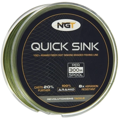 Image of NGT Spool Of &#039;Quick Sink&#039; Moss Braid Green, 25 lb