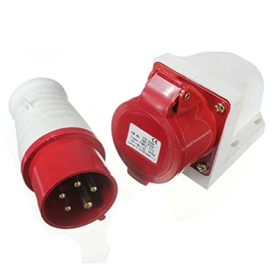 Image of Bestlymood 16 Amp 5 pin Plug &amp; Socket Weatherproof IP44 3 Phase 380 415v 3P + N Earth 16A
