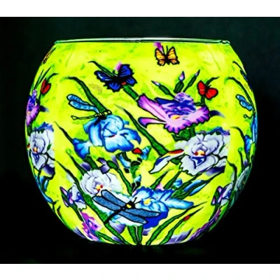 Image of Benaya Glass Nightlight Tealight Holder Natures Garden