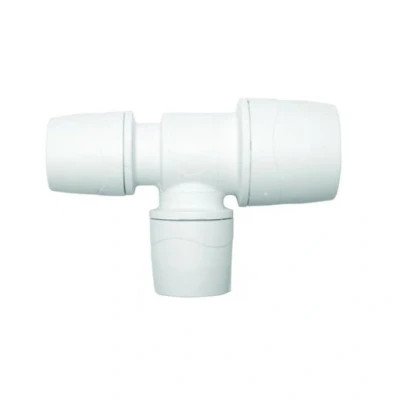 Image of Polypipe Polymax Branch End Reduced Tee White 15x10x10mm MAX1515