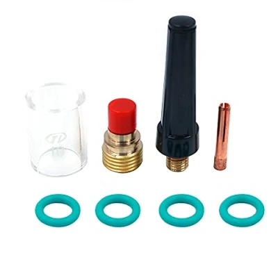 Image of CENPEK 8Pcs TIG Gas Lens Collets Body Heat Resistant Glass Cup Insulators Gaskets 598882 and 41V35 Medium Back Assorted kit for WP 9 20 25 Welding Torch
