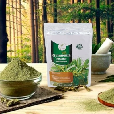 Image of SVATV Gymnema Powder sylvestre Gurmar Meshashringi 227g, Half Pound, 226.80 g (Pack of 1)