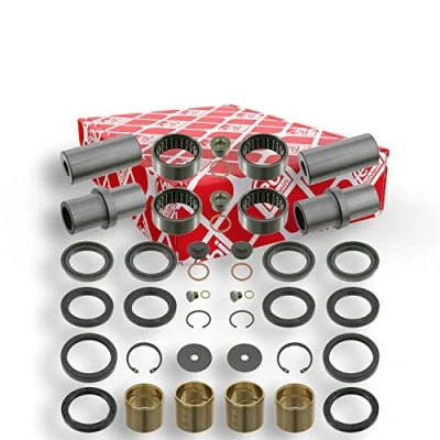 Image of 81363056004, 81363056004S1 Repair Kit, stub axle pin FEBI BILSTEIN 24662 Front Axle, both sides, Upper, Lower BMTS Turbo NEW