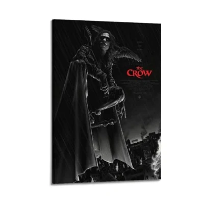 Image of Szzmyo The Crow Movie Poster Decorative Painting Modern Aesthetic Canvas Bedroom Art Living Room Decoration 12x18inch(30x45cm) Frame Style