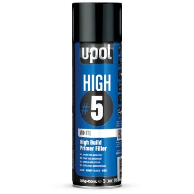 Image of U POL HIGH#5 High Build Primer Filler 450 ml Aerosol, White