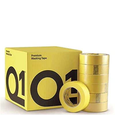 Image of Q1 Premium masking Tape 18mm x50 High Performance Automotive with a rubber base adhesive 110�C Temperature Rsistance