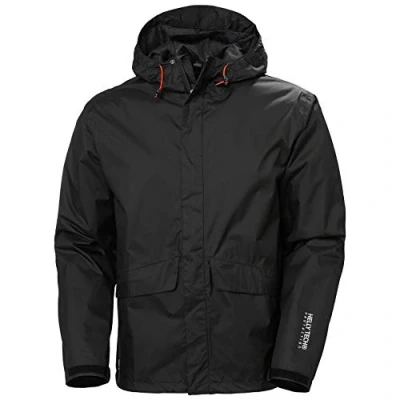 Image of Helly Hansen Workwear Men&#039;s Manchester Waterproof Rain Jacket, Black, S