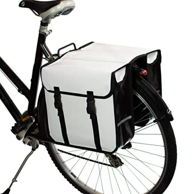 Image of BikyBag Classic CW Waterproof Bicycle Double Pannier Bag Cycle Bike Shopping (White)