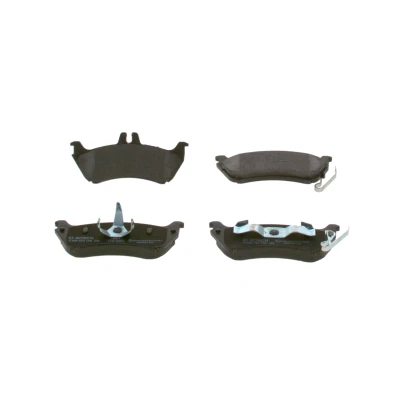 Image of 1634200520, 1634201420, 164200520, A1634200520, A1634201420 Brake pad set BOSCH 0 986 424 708 Low Metallic with piston clip, anti squeak plate