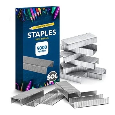 Image of 5000pk Staples 26/6 Standard Fit 26/6mm for Desktop Staplers and Pliers Office School Stationary Supplies 5000 Staple
