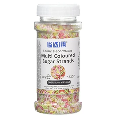 Image of PME Multi Coloured Sugar Strands 80 g