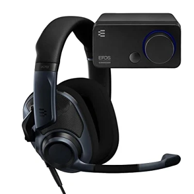 Image of EPOS H6Pro Open Back + GSX 300 Audio gaming Bundle for Windows and PC, lift to mute mic, Lightweight headset with DAC improved sound, 7:1 surround, Bass Boost