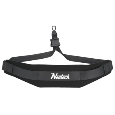 Image of Neotech Soft Sax Strap with Loop Cushioned Neck Support for Alto, Tenor, and Baritone Saxophones, Black, Regular