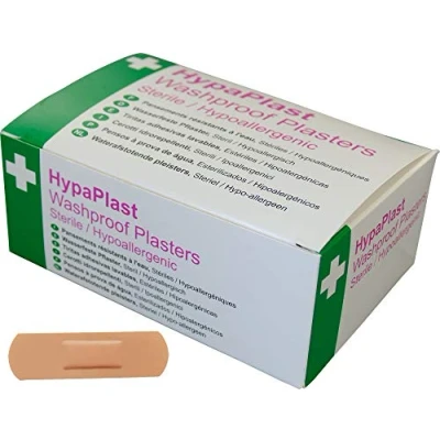 Image of Safety First Aid Group HypaPlast Pink Washproof Plasters, 7.2 x 2.5 cm (Pack of 100)