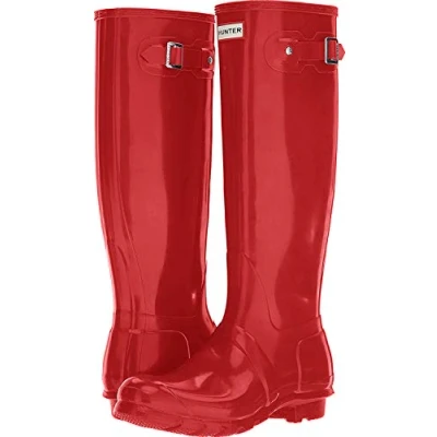 Image of Hunter Women&#039;s Wellington Boots Rain, Military Red, 6 UK