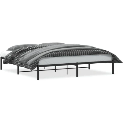 Image of vidaXL Metal Bed Frame without Mattress Black 193x203cm