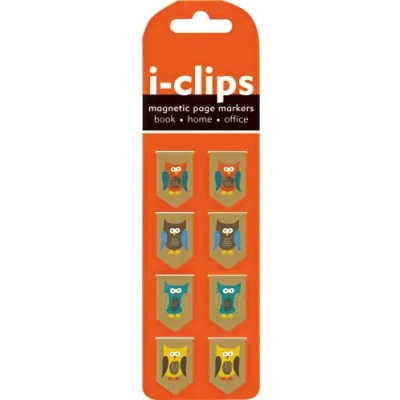 Image of Owls i clip Magnetic Page Markers (Set of 8 Bookmarks)