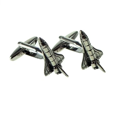 Image of English Made Space Shuttle Pewter Cufflinks Presented in a Box