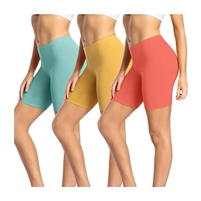 Image of wirarpa Ladies Safety Boxer Shorts Cotton Anti Chafing Underwear 3 Pack Women&#039;s Boy Leggings for Under Dresses Multicolored Size S