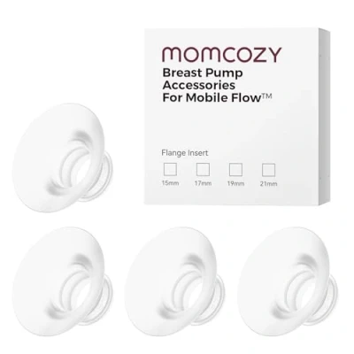 Image of Momcozy Mobile Flow M9 Upgrade 19mm Flange Insert, Original Breast Pump Replacement Accessories, 4PC (19mm)