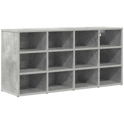 Image of Shoe Cabinet Concrete grey 52.5 x 30 50 cm Engineered wood Vidaxl
