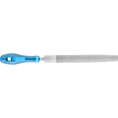 Image of Pferd 11235156 Cut 1 Type Half Round File, Silver/Blue, 150 mm