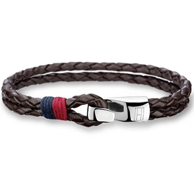 Image of Tommy Hilfiger Jewelry Men&#039;s Leather Bracelet Brown 2700671