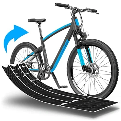 Image of Bike Paint Protection Film for Mountain Bike, BMX, Racing Trekking etc. 21 piece Frame Set Against Stone Chipping Carbon &amp; self adhesive