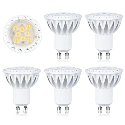 Image of BAOMING GU10 LED Bulbs Dimmable, Warm White 2700K, 50W Halogen Spotlight Bulb Equivalent, 450LM 5W Bulb, AC 220 240V, Pack of 6