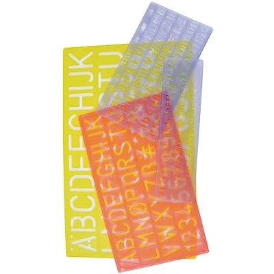 Image of Helix H08401 Four Piece Stencil Set (5mm 10mm 20mm 30mm) Multicolor
