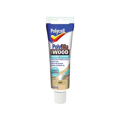 Image of Polycell Polyfilla for Wood General Repairs Tube Light 330g