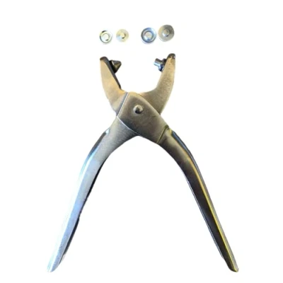 Image of Telliswelt Universal Eyelet Pliers with Hole Tools and Tool for 4 + 5 mm Eyelets Riveting