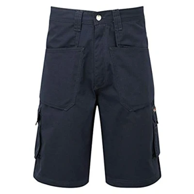 Image of TuffStuff Men Heavy Duty Combat Work Summer Shorts Pro Trade Multi Pockets 822 (Navy Blue, 38&quot; Waist)