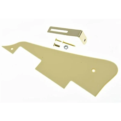 Image of KAISH Single Cream 1 Ply LP Guitar Pickguard with Gold Bracket for Epiphone Les Paul