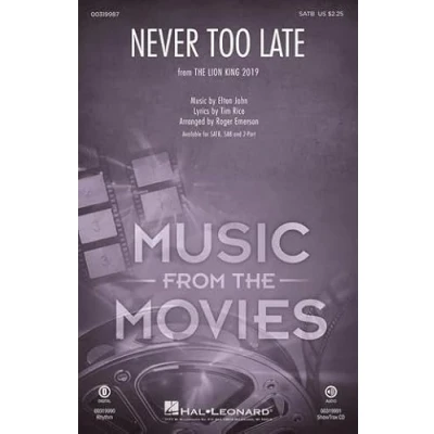 Image of Elton John,Tim Rice: Never Too Late: Mixed Choir and Accomp.: ShowTrax CD