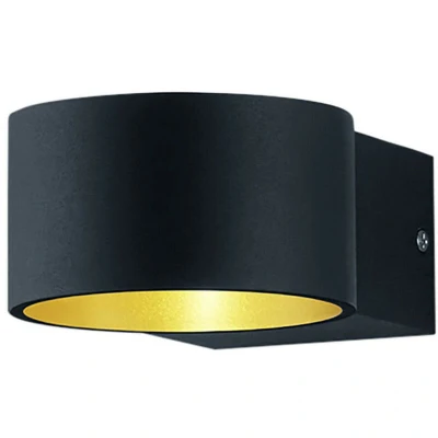 Image of Lacapo Modern Up &amp; Down Wall Lamp Black Matt 3000K UK Stock