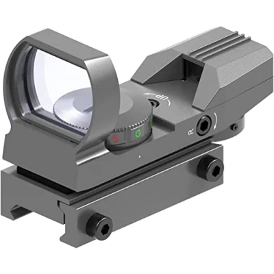 Image of Feyachi Red Dot Sight Reflex Green &amp; Adjustable Reticle (4 Styles) Riflescope with 20mm/22mm Weaver/Picatinny Rail Mount and Cover for Hunting Crossbow