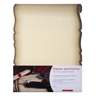 Image of Herbin Printed Parchment Paper, A4, 90 g, 5 Sheets